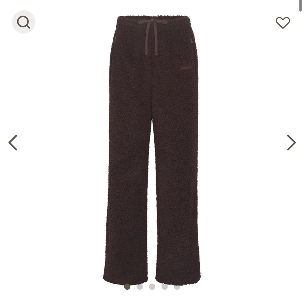 Skims Espresso Fleece Track Pant Size Small